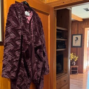 Tart Collections Deep Burgundy Plush Jacket